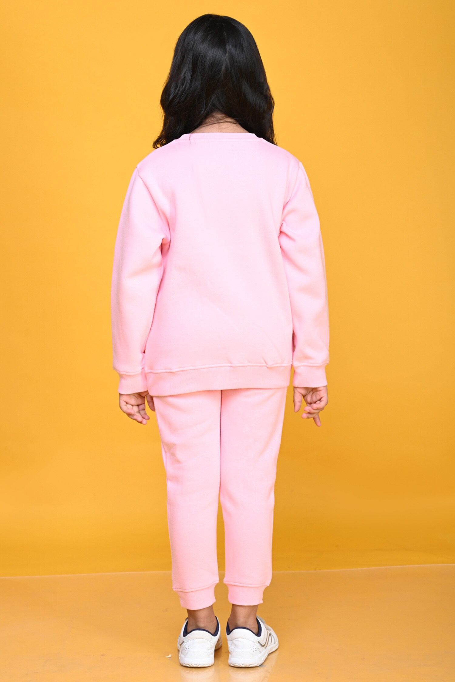 Buy Anthrilo Love Pink Girls Fleece Sweatshirt Jogger (Set of 2) online