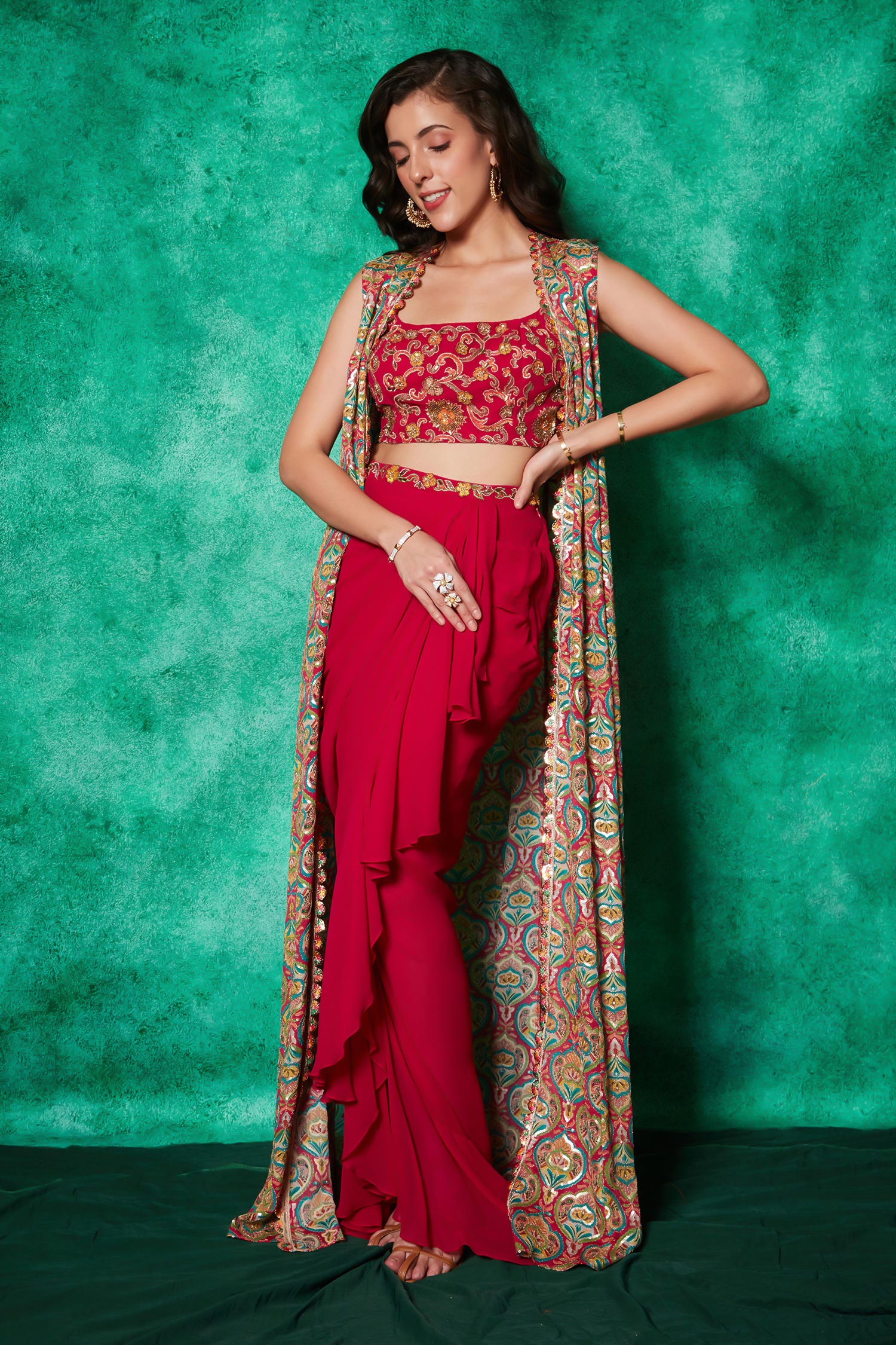 Drape Maxi Dress – Saaj By Ankita