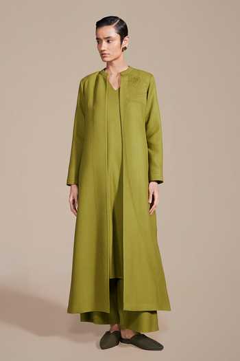 Embroidered Chinon Choli & Plazzo With Jacket