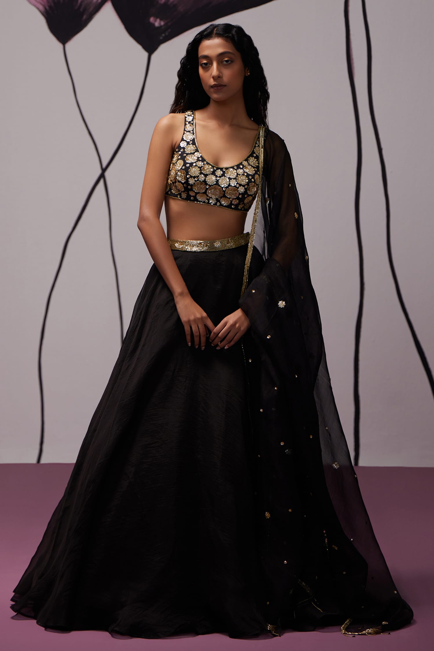 Black Lehenga Cholis: Buy Latest Indian Designer Black Lehenga Cholis  Online - Utsav Fashion