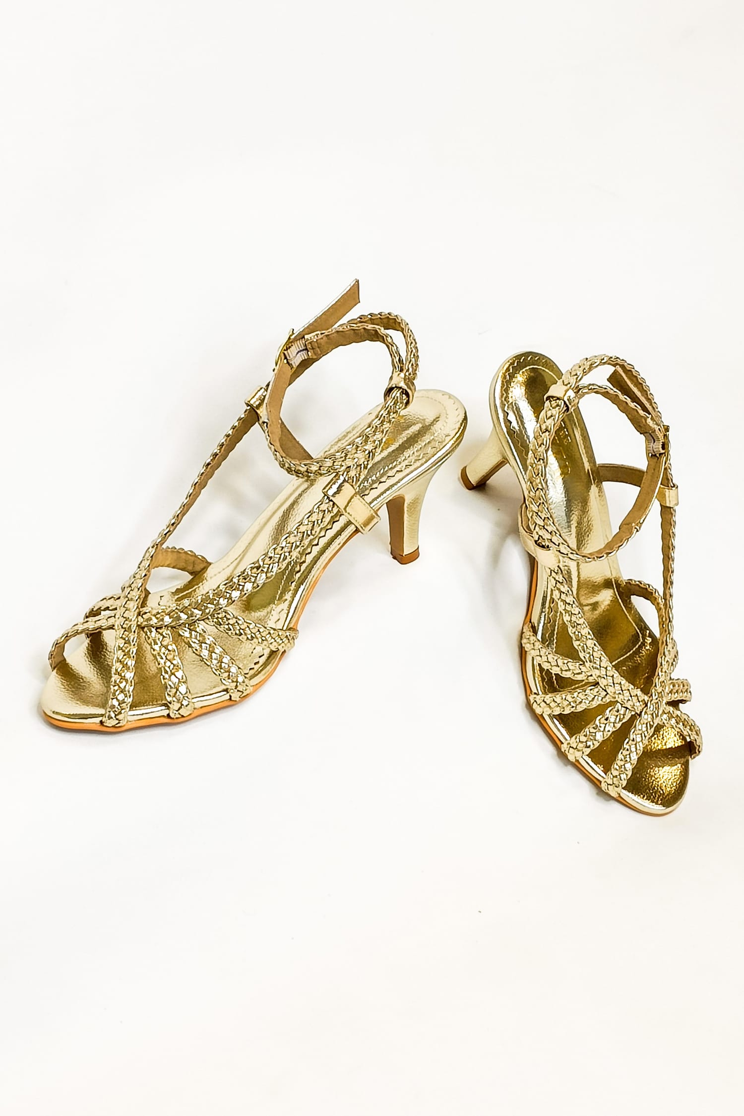 Gold sandals wide width hot sale