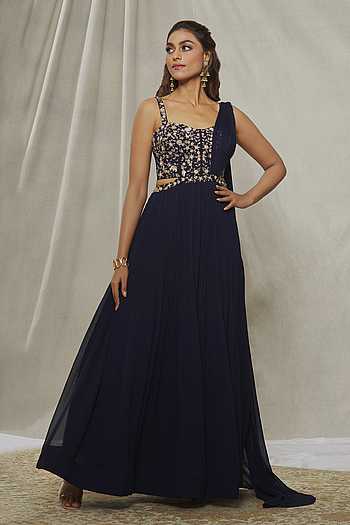 sachin and babi light blue dress Shop Our Elegant Champagne Sari Set Collection