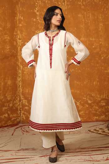 Meera Handloom Chanderi Kurta (Curve-friendly) main image 1