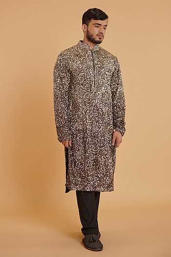 Dark Grey Kurta Silk Chudidaar main image 1