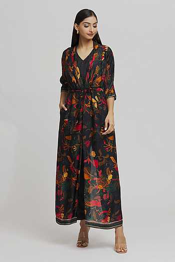 Ceila Printed Jumpsuit in Shitake Flower