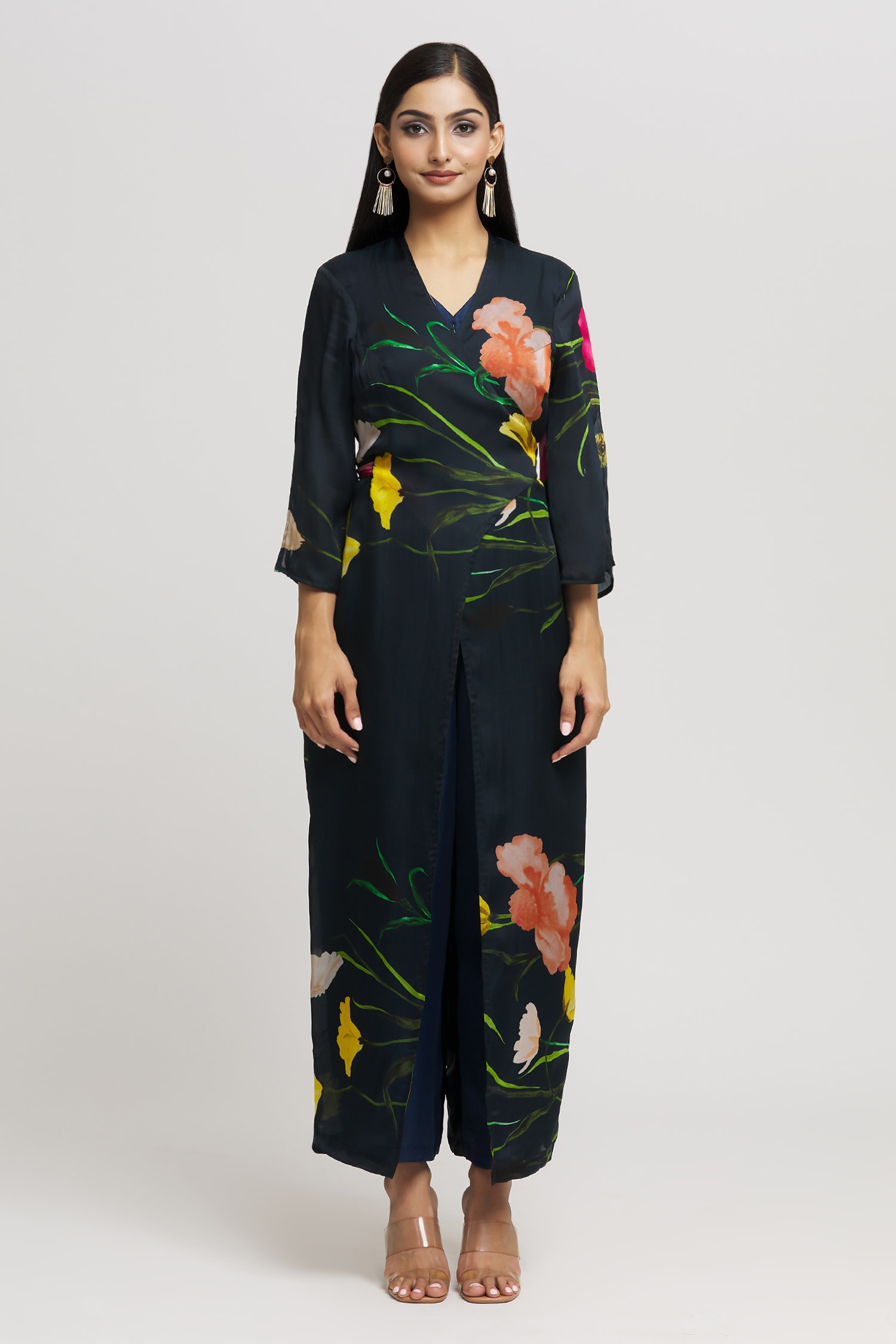 Buy Cream Cotton Printed Floral V Neck Jumpsuit For Women by Kohsh Online  at Aza Fashions.