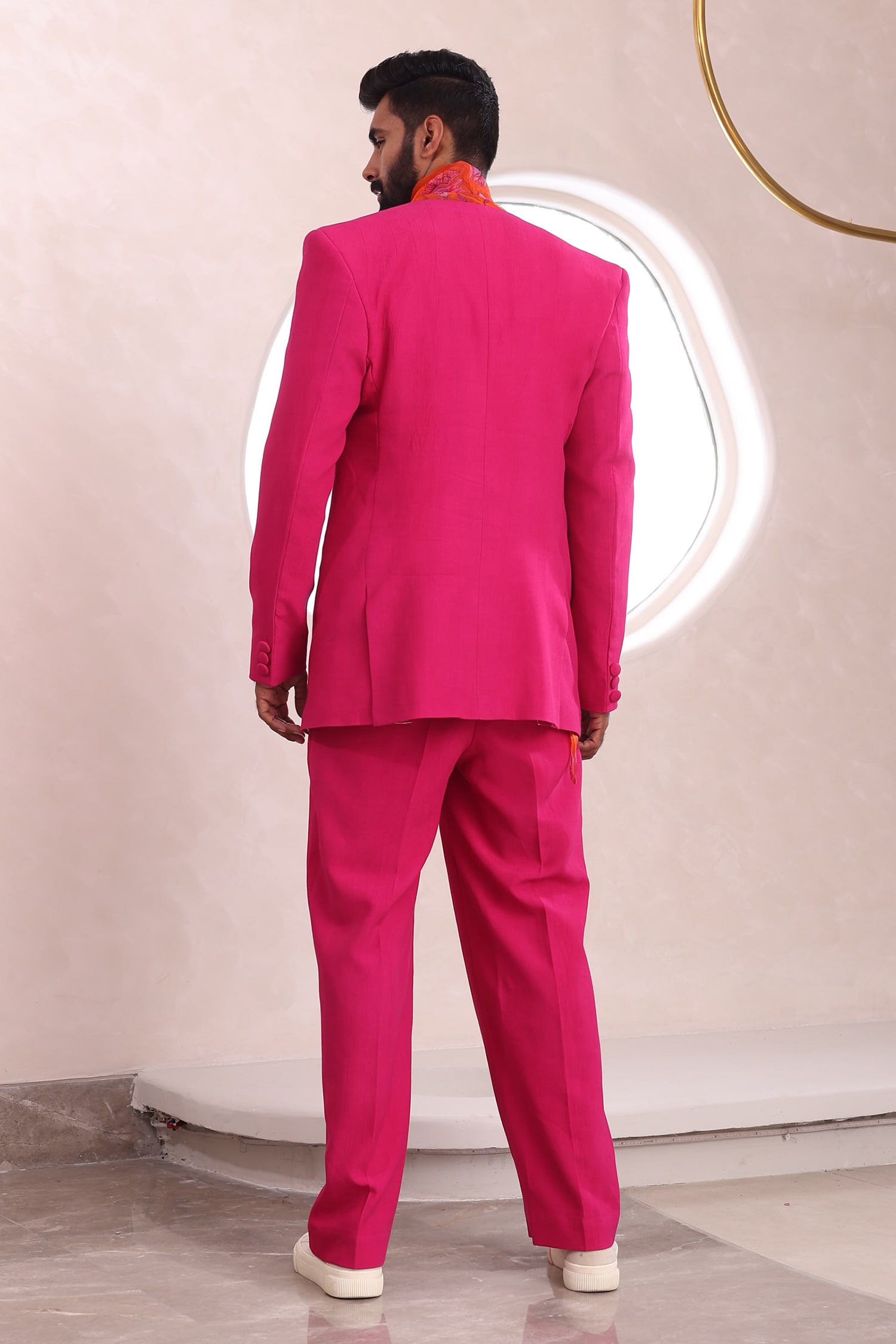 Classic Pink Ponte Knit Suit Pant | Express