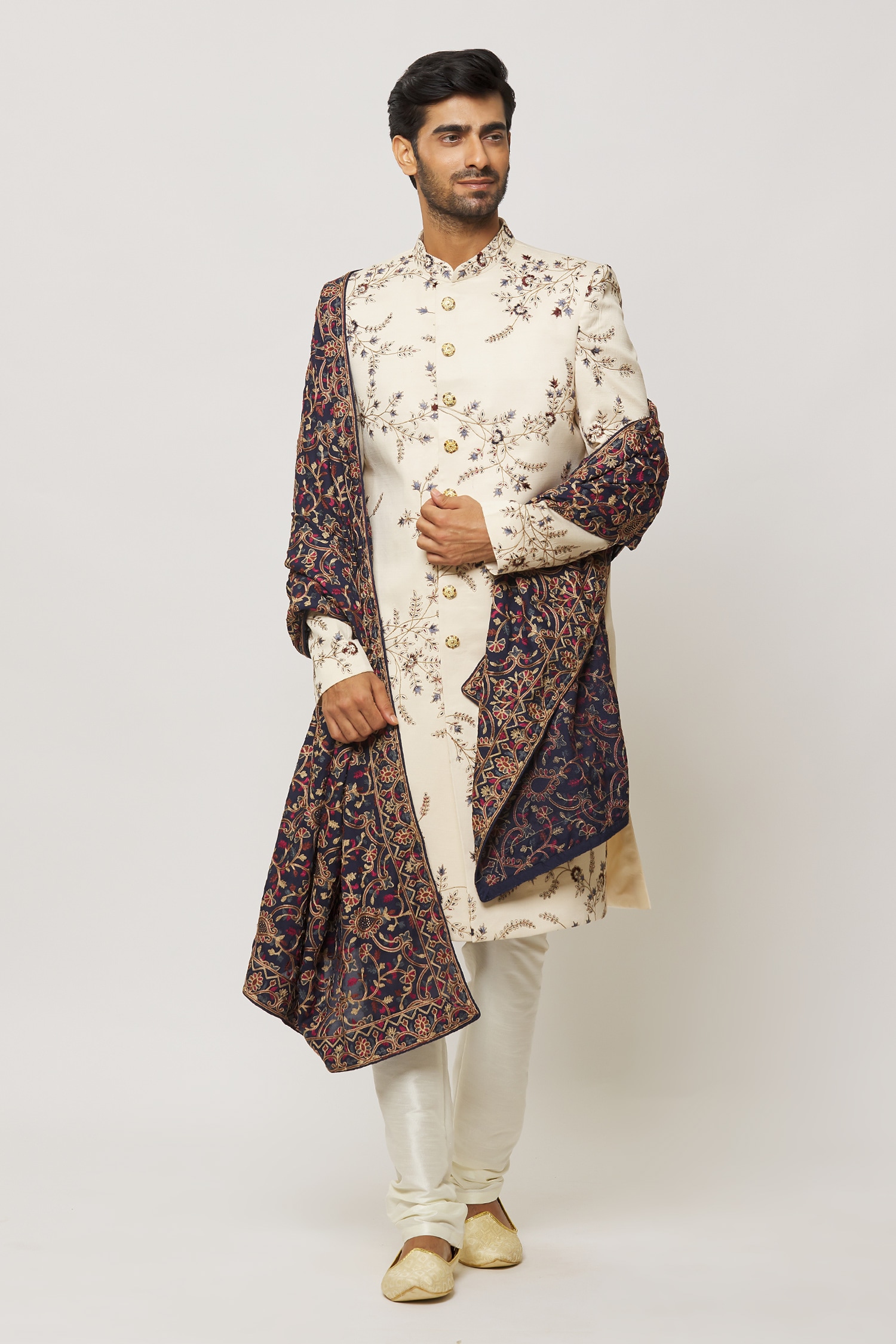 Begonia Floral Embroidered Dupatta 