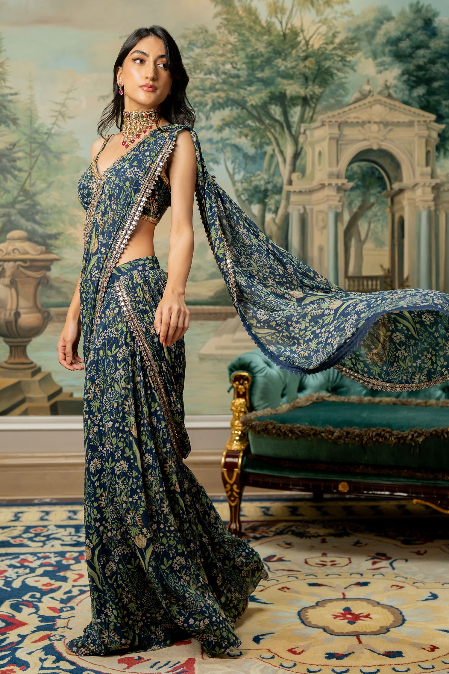 Formal Wear Printed Mind Blowing Indian Girls In Saree, With blouse piece,  5.5 m (separate blouse piece) at Rs 900 in Ghaziabad