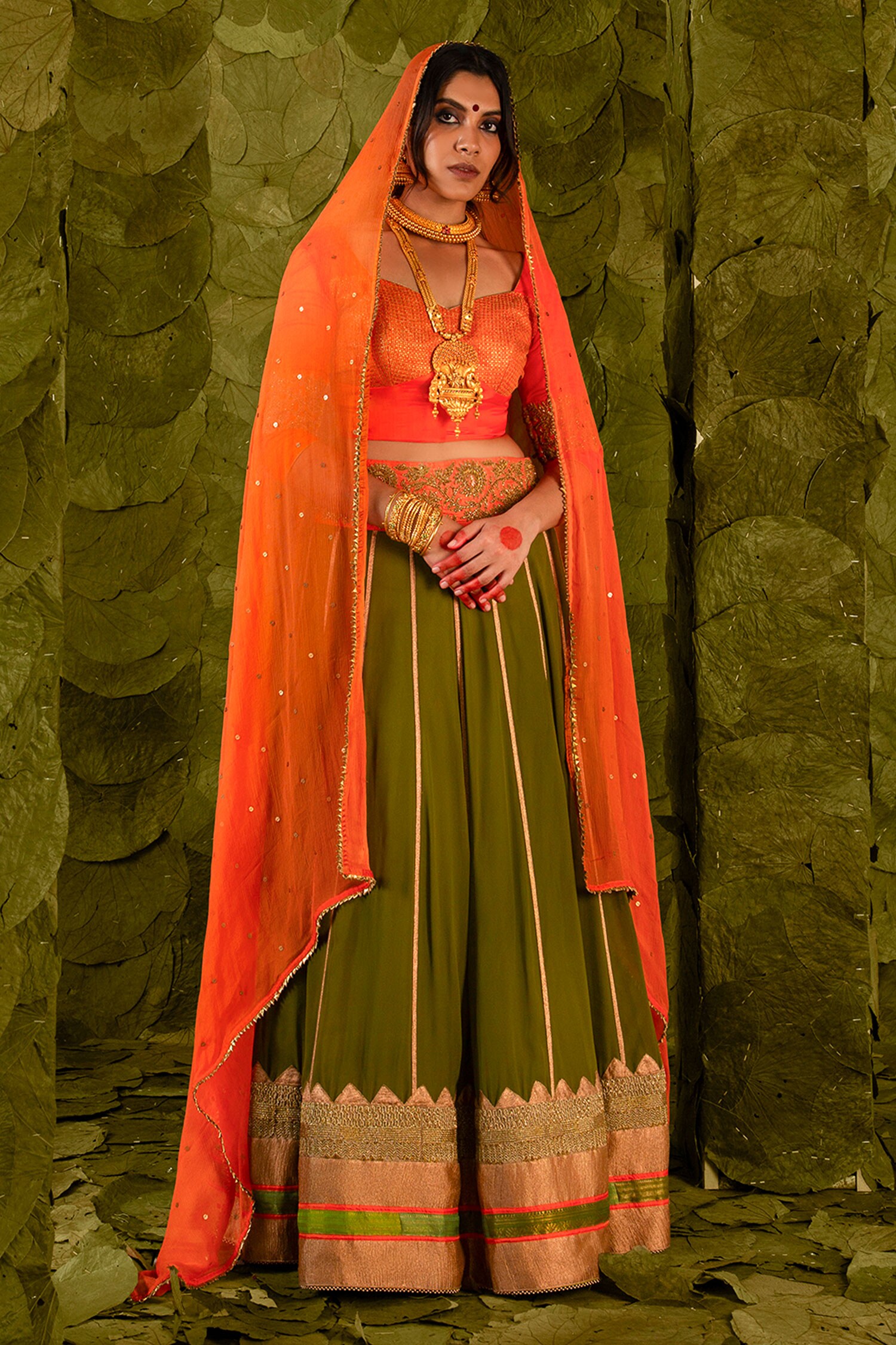 Indian Bridal Wear - Tangy Pistachio Lehenga Mint Green by B Anu Designs