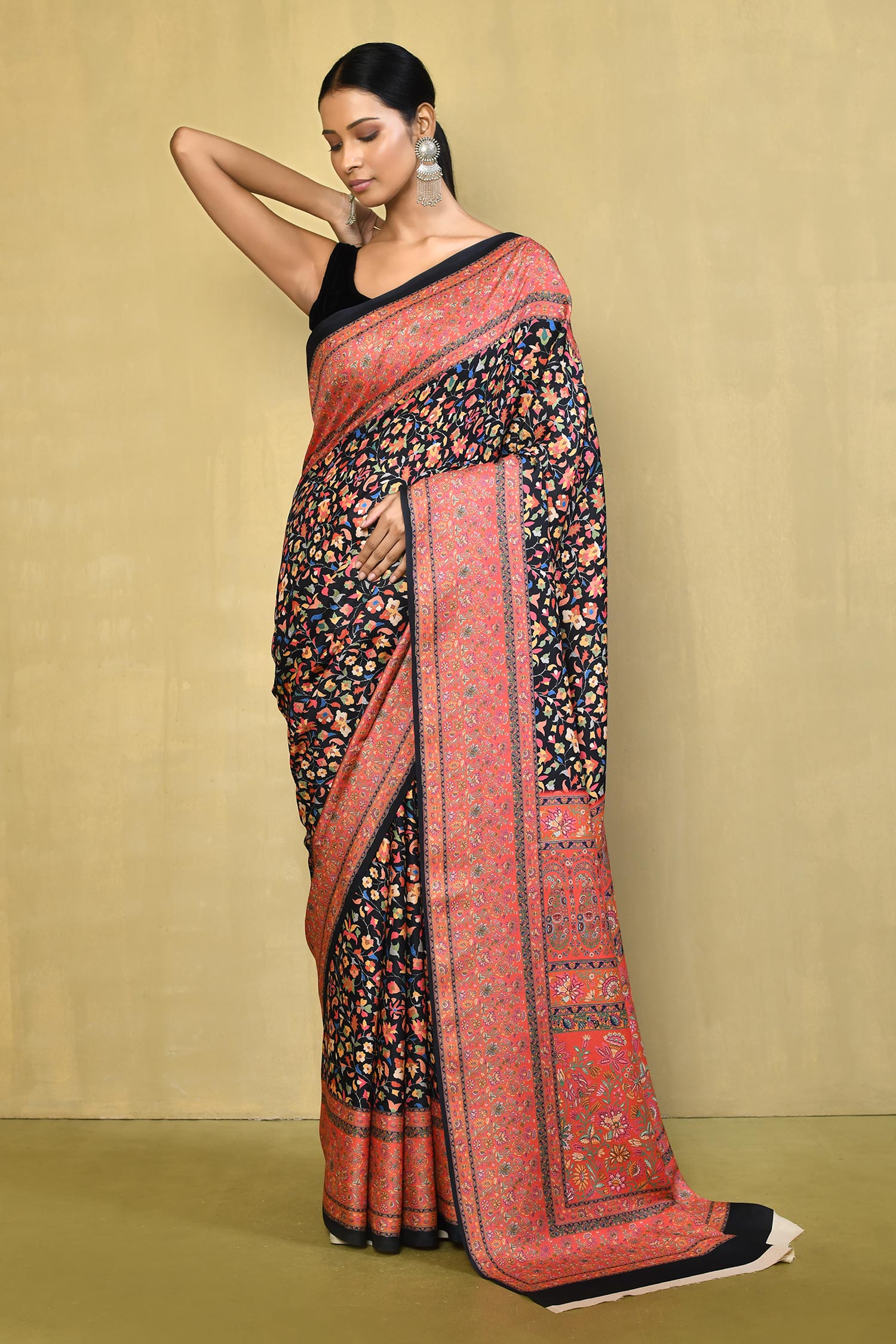 kashmiri saree with shawl