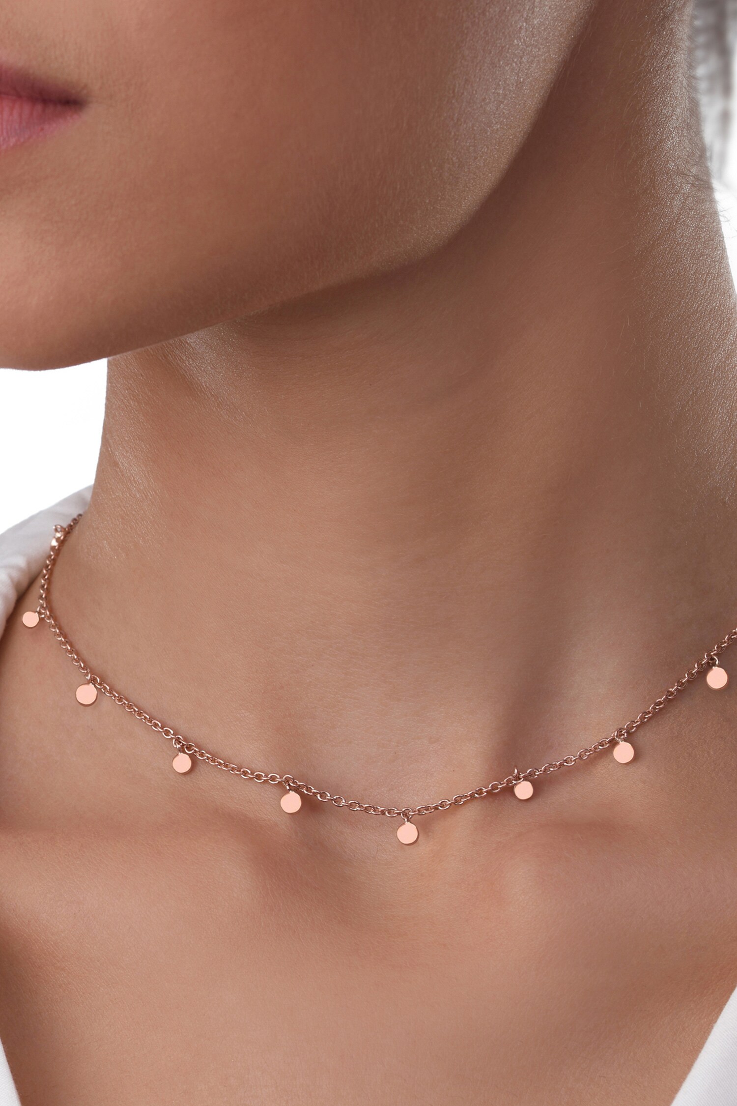 Buy Pink 14kt Rose Gold Collar Chain Necklace by KAJ Fine Jewellery