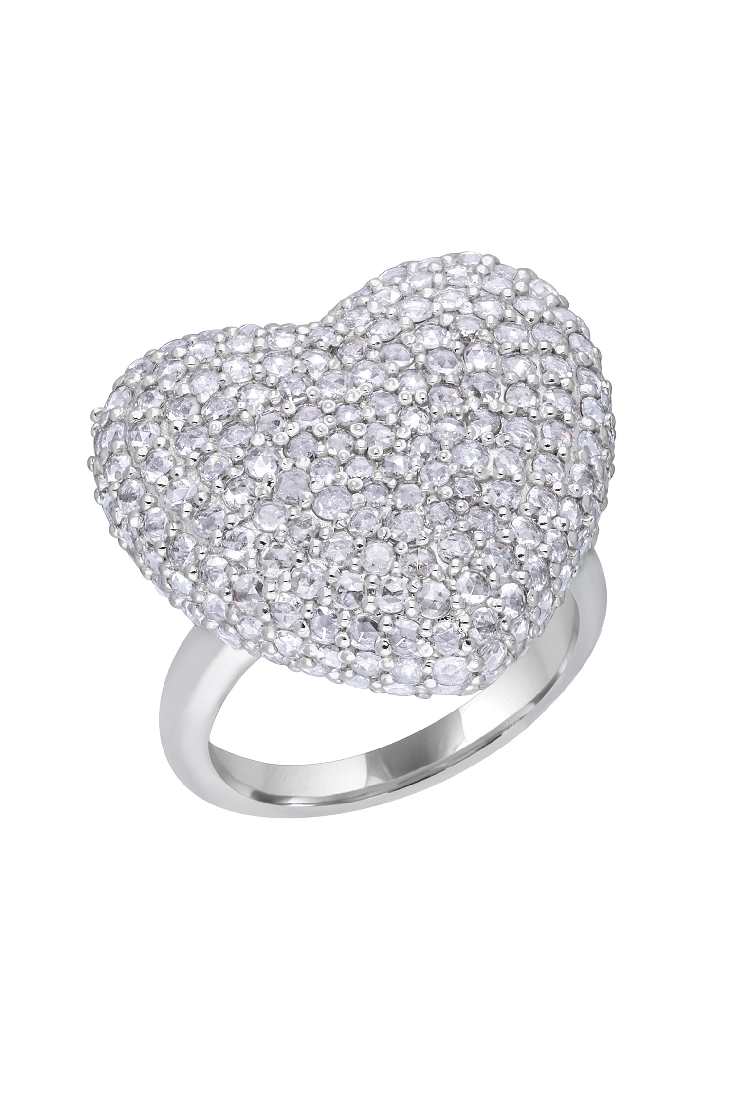 Diamond Solitaire Ring 1 carat Heart-shaped 14K White Gold (I/I2) | Kay