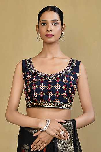 Fall Rose Blush Embroidered Silk Saree with Fall & Pico Fully Stitched Blouse