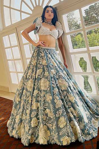 Layla Hand Embroidered Lehenga & Blouse Set