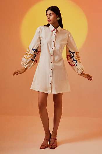 Vanya Embroidered Chanderi Dress
