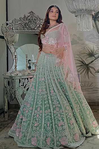 Jezebel Hand Embroidered Bridal Lehenga Set
