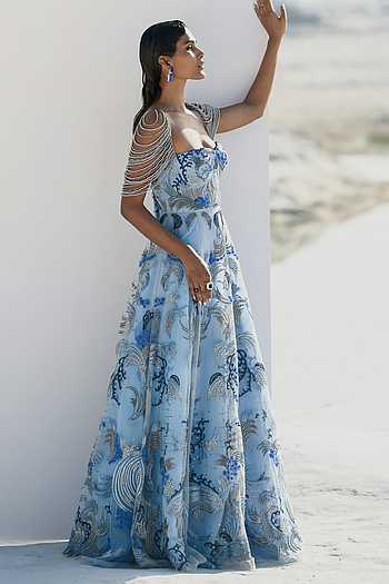 chiffon bridesmaid dresses Ruffled Sleeves Pleated A-Line Chiffon Bridesmaid Dress with V-Neck