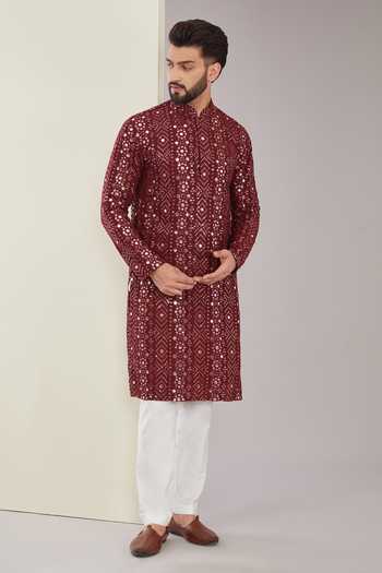 Men'S Embroidered & Sequin Kurtas