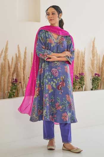 Phae Fiza Kurta with Cream Stripe in Cotton main image 1