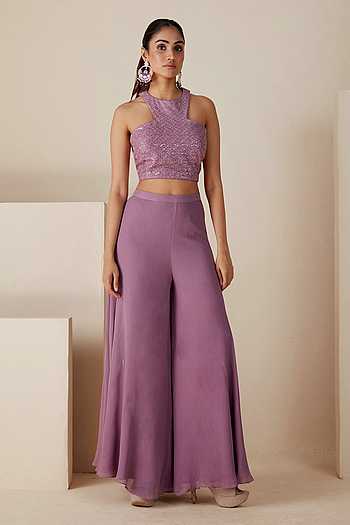 Embracing Heritage with grace purple crop top