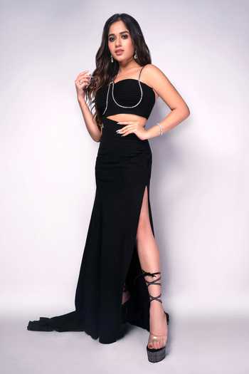 white christmas dresses Ruby Diamond Cut-Out Diamante Gown 6 main image 0