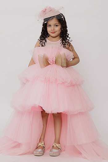Sahar Girls White High-Low Elegance Dress