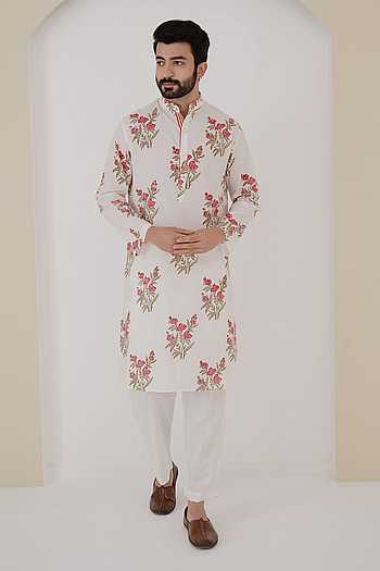 Floral Hand Block Print Kurta & Pant Set