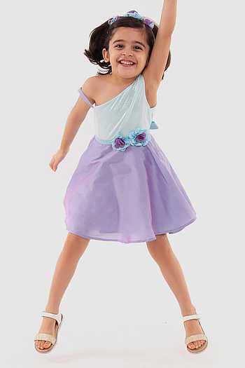Cute Off-the-shoulder Pleated Girl's Dress Daffodil