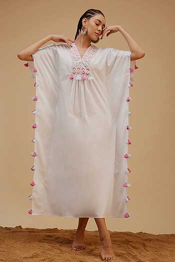 Blue Aztec Short Kaftan