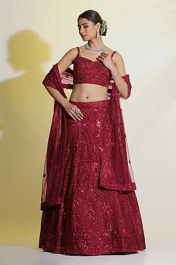 Hunny Bunny Digital Print & Sequins Embroidered Lehenga Set with Dupatta