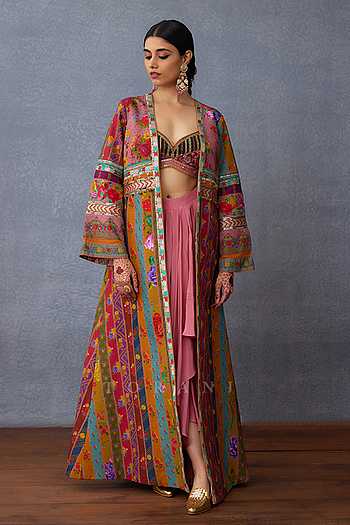 Dil Ruba Saima Printed Jacket & Dhoti Pant Set