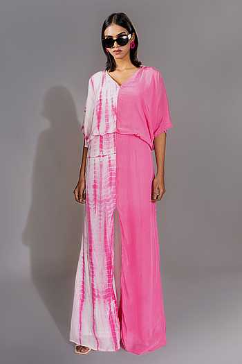 Stylish Tie-Dye V-Neck Half Sleeve Dress