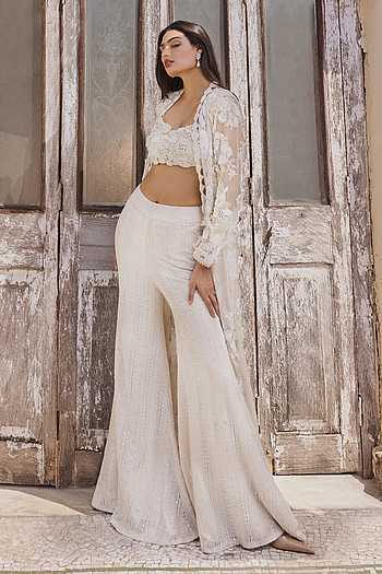 Nour Embellished Jacket & Flared Pant Set