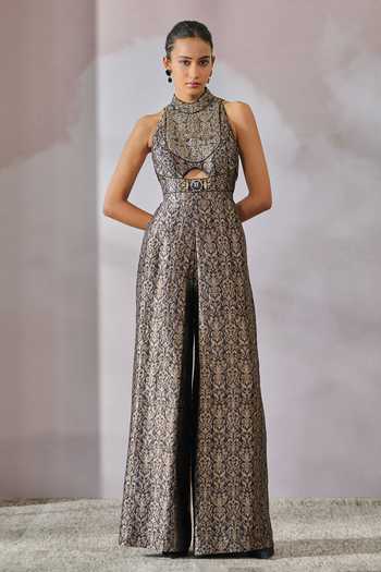 Old Tiralahilacha Fancy Linen Jumpsuit Aquamarine Blue main image 1