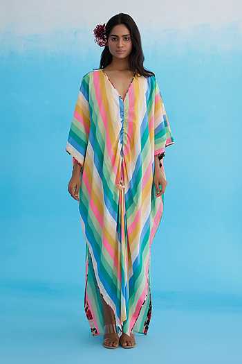Robe Vintage Pour Petite Fille - Taille S (6 Ans), 100% Coton Multicolore, Occasion Très Bon état