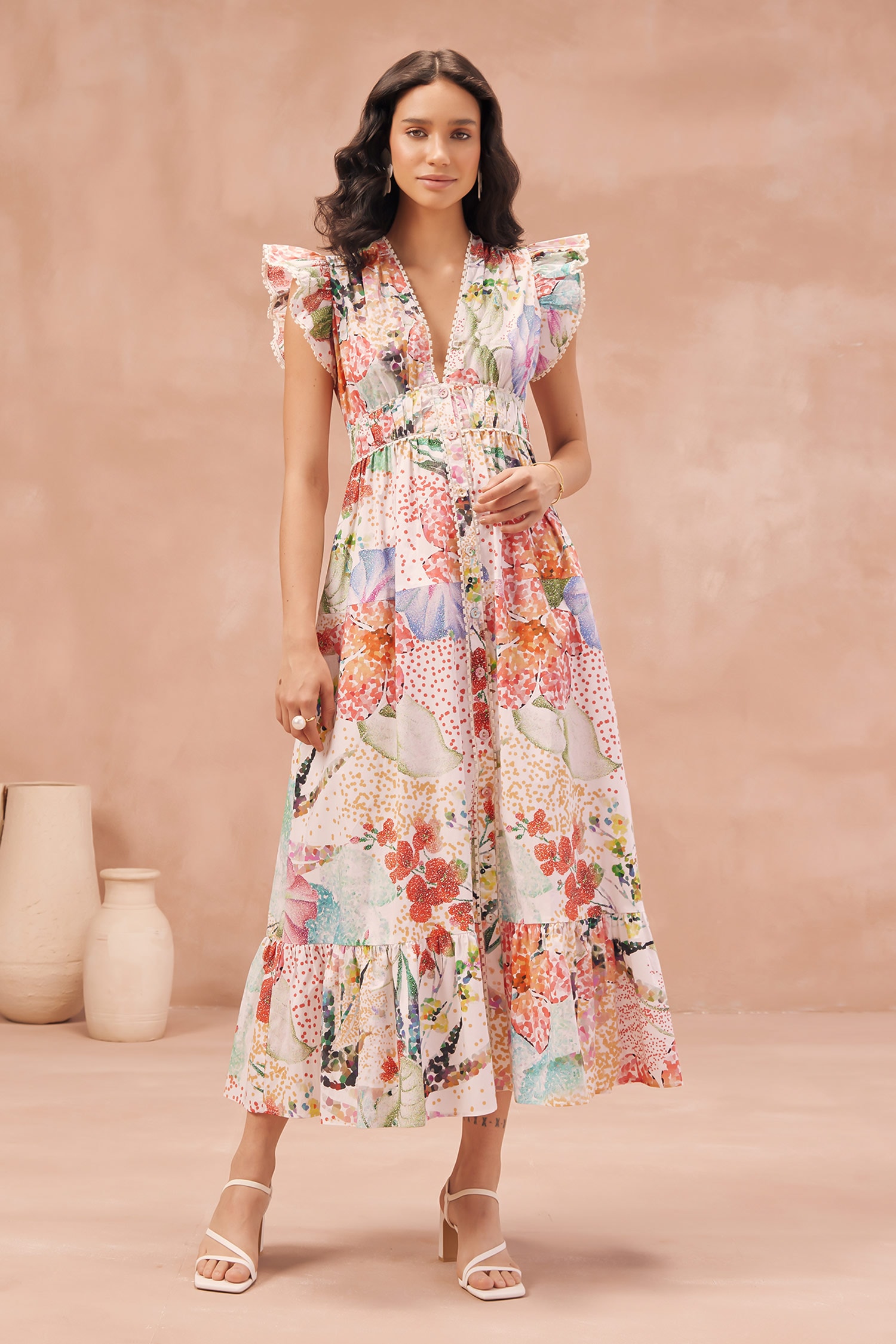 Estella.K　Nora Lace Trim Dress Estella.K Nora Lace Trim Dress