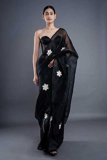 Posie Floral Applique Saree