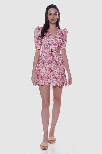 Irella - Short Linen Set with Floral Print