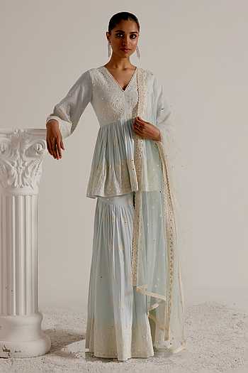 Madhu Mala Anarkali Kurta Sharara Set