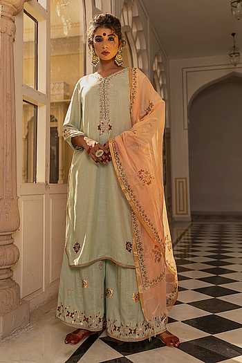 Ethnic style Beautiful Floral Kurta with shrara