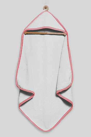Org Cotton Hooded Towel - Pear Print