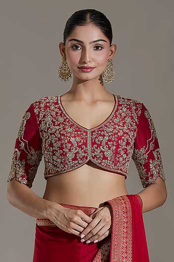 Golden Chocolate blouse with Zardozi