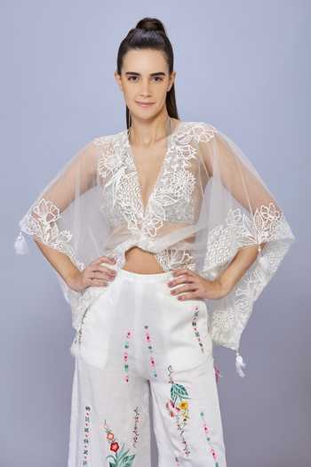 PRG8584 Sheer Avatar Pure Silk Midi Length Kaftan main image 1