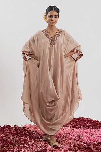 Cotton/Silk Kaftan V Neck 34