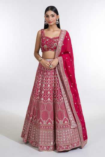 Phoolbahar Zari Embroidered Bridal Lehenga Set