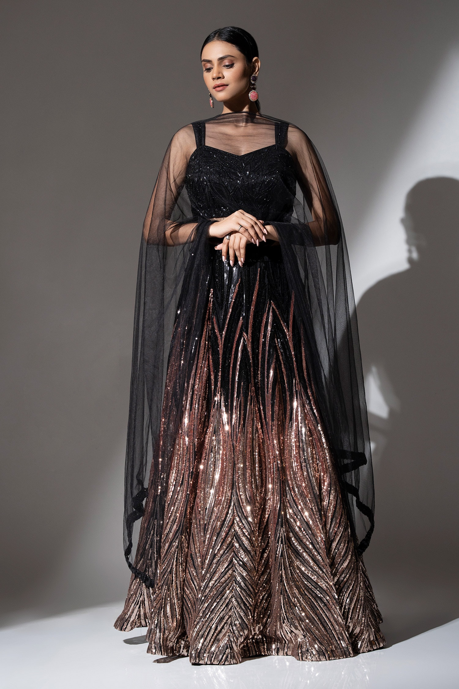 Deepika Padukone Black Blouse Deepika Padukone In Sabyasachi Gold