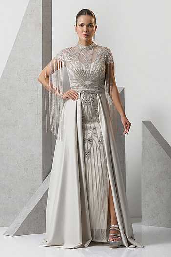 Ivory Sequin Mesh Jaipur