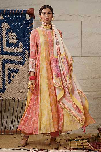 Kora Embroidered Anarkali Set