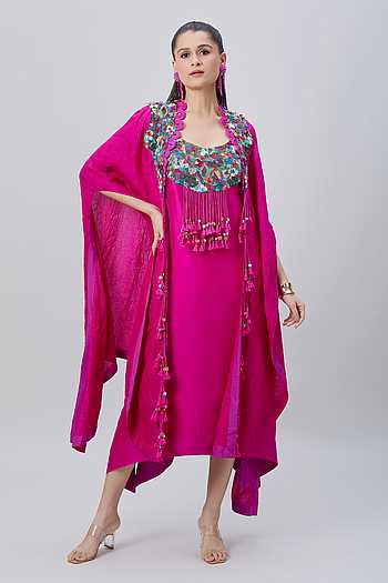 Embellished Tunic & Tasseled Cape